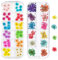 Changar Nagelaufkleber-Set, 3D-Trockenblumen-Aufkleber, getrocknete Blumen für Nagelkunst und Kunstharz, Basteln, DIY, fünf Blütenblätter, Schleierkraut, trockene Blume