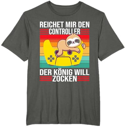 Zocken Reichet mir den Controller König PS5 Konsole Gamer T-Shirt