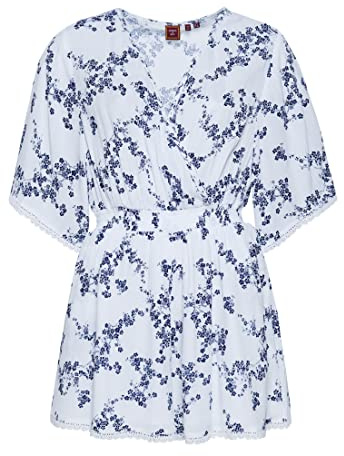 Superdry Womens Vintage Beach Playsuit Lässiges Kleid, Optic Blossom, S