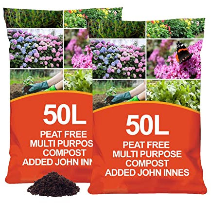simpa Peat Free Nutrient Rich All Purpose Compost with added John Innes - 100L