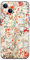 Berkin Arts Compatible with iPhone 13 Mini Case Premium Silicone Cover Patterns Design Cute Red Pink Flower Women Soft Shockproof Bumper Slim Come with Screen Protector (William Morris-Acanthe)