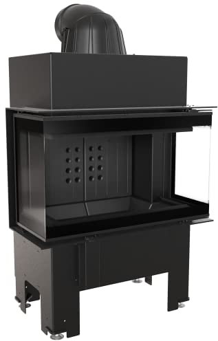 KRATKI NBU 500/700 Holzbefeuerter Kamineinsatz Lufteinlass BImSchV 2 konformer Stahl Schwarz Thermotec-Auskleidung 11 kW Thermischer Wirkungsgrad 83% Abgasauslass fi 200 mm 147 x 57 cm