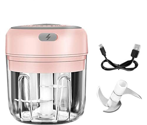 usb charger electric food chopper kitchen aid 250ml food cutter vegetable pepper onion garlic baby food perfect kitchen tools pink little surprise