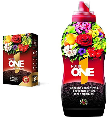 Concime microgranulare One piante e fiori & Concime One Liquido Piante e Fiori, 500ml
