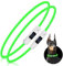 Nobleza - 2 × Collar Luminoso Perro de Seguridad Personalizado, 3 Modos Collar Luz Perro con USB Recargable, Ajustable Impermeable Collares LED para Perros Pequeños/Medianos/Grandes(Verde)