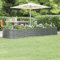 FIRBNUS 296x80x36 cm Letto di Coltura Vaso Portafiori da Esterno Fioriera Da Esterno Grandi Fioriera Rialzata da Giardino per Giardini Fioriera da Balcone Grigio Acciaio Verniciato a Polvere