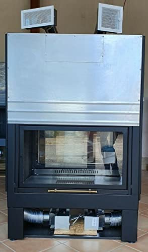 Chimenea de leña ventilada mod. 90 de doble cara