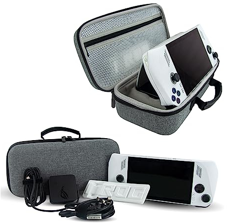 Custodia rigida per console ASUS ROG Ally/ROG Ally X Game, materiale Eva e comoda cinghia da polso per console Rog Ally Game e accessori con supporto integrato