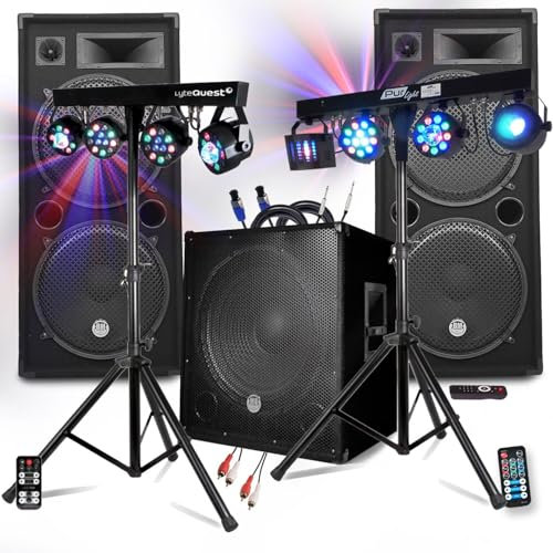 BM BM BM Mega Bass 3200 W Subwoofer, Bi-Amp, 46 cm – HP 215, 8 Lichter, Xperformer/Euphoria