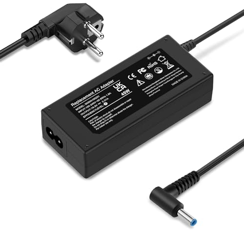 Cargador HP 45W Ordenador Portátil Compatible con HP Pavilion 11 13 15, Elitebook 840 850, ProBook 430 440 450, Chromebook 11 14, Envy, Stream 111 13 14, Spectre | 19,5V 2,31A