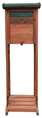 Boîte aux Lettres Verticale étanche de Grande capacité en Bois Naturel pour journaux, Magazines, boîtes aux Lettres de sécurité pour Mur extérieur de Mariage (Couleur : 39,5 × 35,5 × 120 cm)