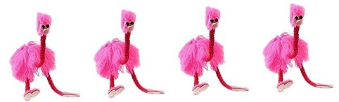 SAFIGLE 4 Stück Straußen Marionette Plüsch Drachenpuppe Tier lustige Marionetten Marionettenpuppen für Kinder den Puppenspiel Lieferungen Handpuppe Baby Kiefer