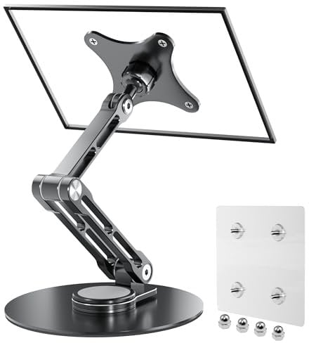 Soporte de Monitor Con Montaje VESA de 75mm - Soporte Plegable Para Monitores Pequeños de 15.6,18, 18.5 Pulgadas, Soporte Para Monitores Portátiles Con Diseño Plano, Compatible Con VESA 75 * 75mm.