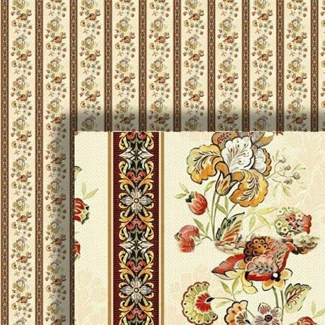 Melody Jane Dolls House Wallpaper Victorian Floral Pattern 1/2 inch 1:24 Miniature Print 590