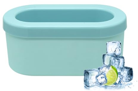 SerYogin 3D Cylinder Ice Cube Ice Bucket Mold Mold Ice Cube Trays Press-Type Easy-Release Ice Maker 100 pcs 3D Cube Ice Easy-Release Ice Cup Large Size Blue, BP0020