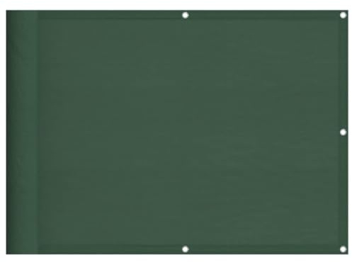 vidaXL Pantalla de balcón 100% poliéster Oxford Verde Oscuro 75x800 cm