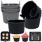 YQL 6PCS Small Ramekins for Air Fryer, Silicone Air Fryer Accessories Round, Reusable Poached Egg Moulds for Ninja/Tower/Cosori/Tefal Airfryer, Black Muffin Cases for Baking, Silicone Muffin Cups