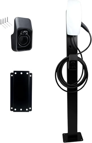 LDY Standfuß Tesla - Standfuss Tesla - Tesla Wall Connector Gen 3 | Ladestationen für Elektroautos | Hochwertiger Stand Standmontagepfosten - Metallpfosten mit mattschwarzer Beschichtung
