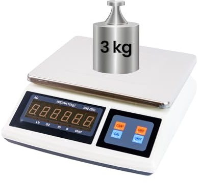 HDWR wagPRO-S3 Präzisionswaage 3 kg, Genauigkeit 0,1 g, mit Akku | Wiederaufladbar, hochpräzise, tragbar, für Labor, Küche, Schmuck und Kleinteile