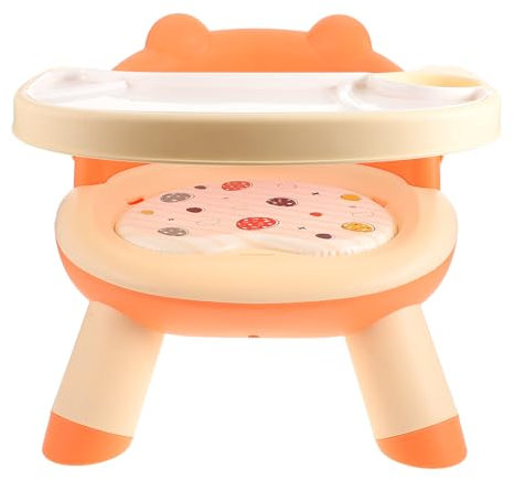 ERINGOGO Sedia Per Portatile Con Vassoio Seggiolino Multifunzionale Per Pasti e Studio Facile Da Assemblare e Leggero Adatta Tutte Le Età Colore Arancione