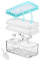 LINFELDT® Eiswürfelbehälter mit Deckel - 64 Eiswürfel durch Drücken - smarte Eiswürfelform mit Behälter - Ice Cube Tray with Lid - Eiswürfelbox mit Deckel