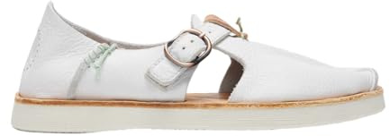 Satorisan - Benirras Premium - Sandalen Herren und Damen - Flache Leder Sandalen Bequem, Nachhaltig und Dauerhaft - White - 38
