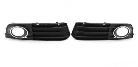 XLXMKNKPDZ Nebelscheinwerfer Grill Für A4 B8 A4L 2008 2009 2010 2011 2012 Front Stoßstange Nebel Lichter Kühlergrill Grill Abdeckung Auto-Styling Griller Scheinwerfer Lampenabdeckung