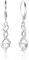 925 Sterling Silber Hängeohrringe - Hypoallergen Brillant Zirkonia Unendlichkeit Infinity Lang Hängend Diamant Ohrhänger für Damen