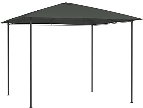 Xichuzi Pavillon, Faltpavillon, Pergola, Partyzelt, Standmarkise, Sonnenzelt, Garten Pavillion, Grillpavillon, 3x3x2,6 m Anthrazit 160 g/m²