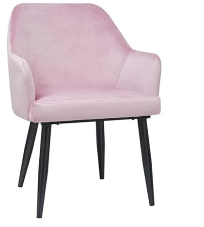 Bolero Lia Velvet Effect Upholstered Armchairs DP198, Dusty Pink (2 Pack) | Enhances guest comfort in busy commercial hospitality venues; brings reliable seating to restaurants and cafes.