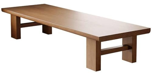 Niedriger Tisch aus Massivholz Wohnzimmertisch Couchtisch Studiertisch Breite Tischplatte Glatte Oberfläche Geeignet für eine breite Palette von Anwendungen(140 * 60 * 35cm)