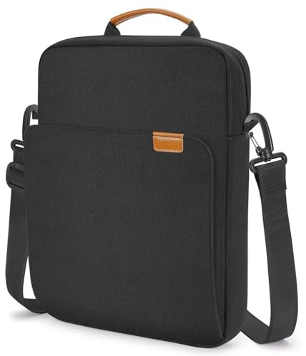 KIZUNA Tablet Sleeve Case 10 Inch Shoulder Bag for 11 iPad Pro M4 M2/11 10.5 10.9 iPad Air M2/ 10.9 iPad 10 9 8/ Samsung Galaxy Tab A8/10 Surface Go 3/10.5 Galaxy Tab S6,Black