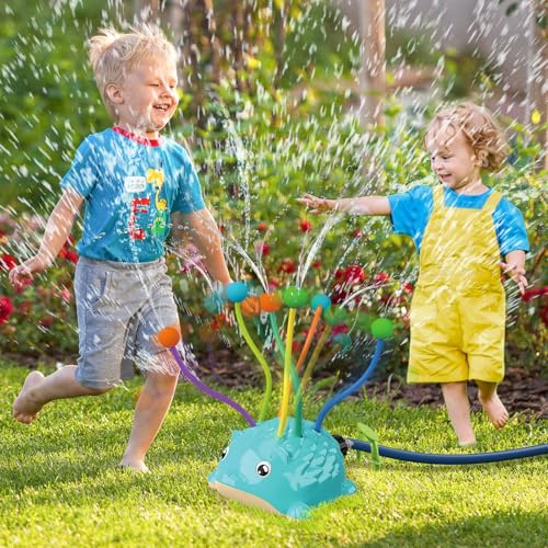 Arroseur d'eau d'extérieur pour enfants avec tuyaux oscillants, raccord de tuyau d'arrosage, jouet d'eau d'été pour jardin et pelouse, à partir de 3 ans (hérisson)