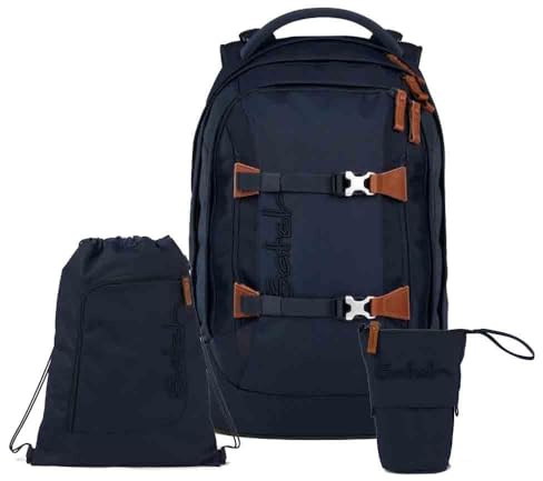 Satch Pack Pencil Slider Light Edition Schulrucksack Set 3tlg. inkl. Sportbeutel (Nordic Blue)