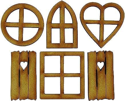 Lot de 6 décorations de porte de jardin féérique en bois brut pour porte d'elfe et fenêtre, décoration de tronc d'arbre, décoration de jardin miniature