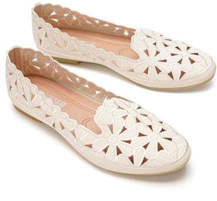 Ballerine Donna Traforate Eleganti Punta Affusolata Scarpe Basse Donna Comfort Morbide Traspiranti Ballerine Estive Leggere Calzata Piccola Antiscivolo Pianta Stretta