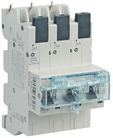 SLS-Schalter Hager HTS335E selektiver Hauptsicherungsautomat SHU 35A 3x 1-polig mit Stecktechnik