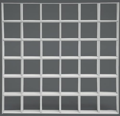 SM10W.100.F PANNELLI CONTROSOFFITTO GRIGLIATO 600x600x40 mm (7 Pz) 2,52 mq in alluminio Maglia 100x100 mm bianco spessore 0,5 mm, preverniciato Lay-on per struttura in vista ITP AKIFIX base 10 mm