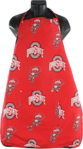 College Covers Everything Comfy Ohio State Buckeyes Tailgating or Grilling Apron With 9 Pocket, Fully Adjustable