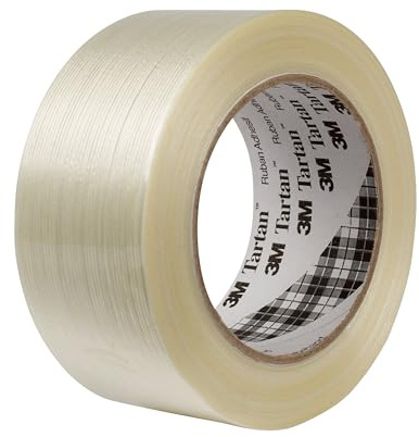3M Tartan Filament-Klebeband Standard 8953, 50 mm x 50 m, Transparent (18-er Pack)