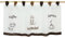 Thinkbay Bestickte kleine Kaffee Vorhang Terri Garn 6 Grosse Gardine H45cm x B120cm