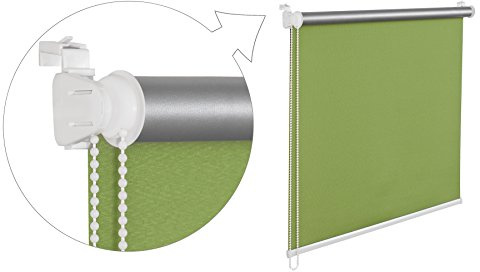 THERMOROLLO VERDUNKLUNGSROLLO 50x150 cm GRÜN FENSTERROLLO MIT THERMOBESCHICHUNG 100% ABDUNKLUNG INKL. SEILZUGHALTER