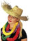 Amakando Sombrero de Paja Hawaiano para Fiesta temática de Paja para la Playa, Fiesta de Verano