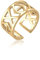 Elli Ring Damen Ikat-Muster im Boho Design in 925 Sterling Silber vergoldet