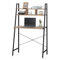 WOLTU TSB05hei Computer Laptop PC Desk Table with Shelves Oak Colour Office Desk for Home Study Table Workstation for Home Office Made of Wood and Steel, 84x46x140cm