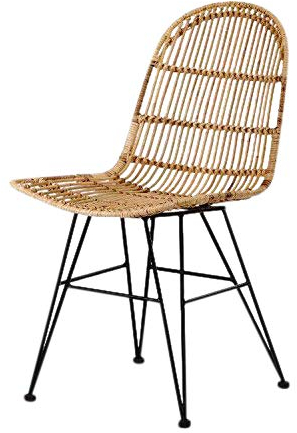 Lycce Rattanstuhl Vivi Flechtstuhl Natur Sitzhöhe 44cm