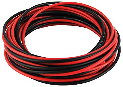 OliYin 18 Gauge Silikon Draht 20 Fuß [10 ft Schwarz und 10 ft Rot] Weich und flexibel Hochtemperaturbeständig Hocheffizient 18 AWG Silikon Draht 150 Stränge aus Kupferdraht