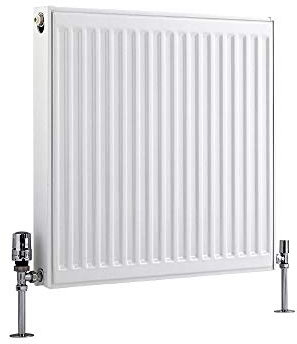 Milano Compact White Type 21 Horizontal Double Panel Plus Convector Radiator - 600mm x 600mm