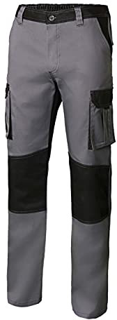 Velilla 103020B; Pantaloni Bicolore Multitasche; Colore Grigio e Nero; Taglie Europee 44; Taglie Italiane 48