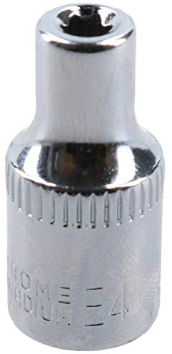 E4 Female Torx Socket Star Bit 1/4 Drive Standard External Chrome Vanadium Steel